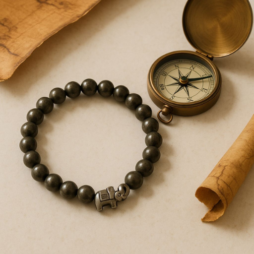 Pyrite Bracelet – Fish Charm